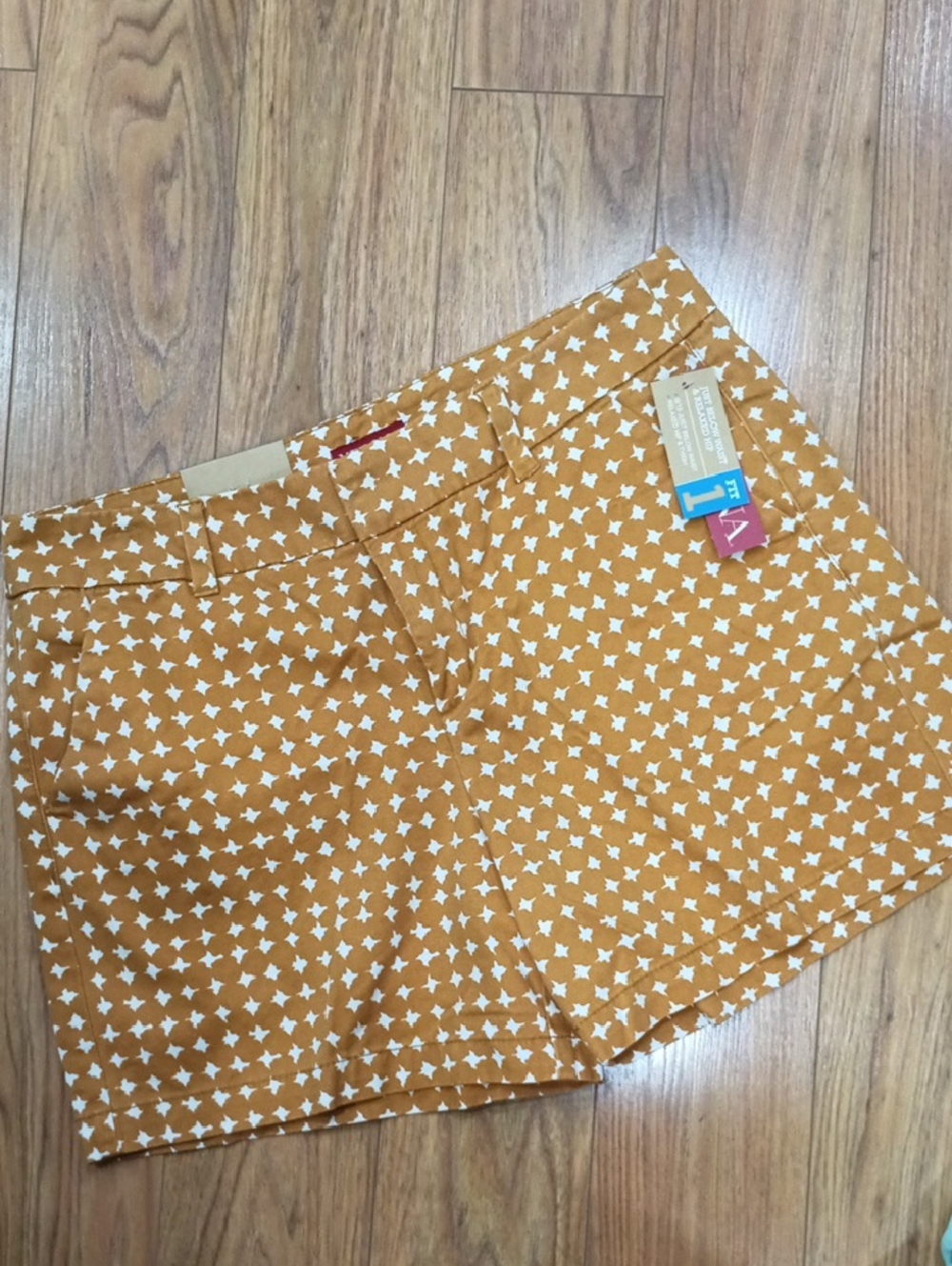 Merona Mustard Yellow Star Pattern Women's Shorts
